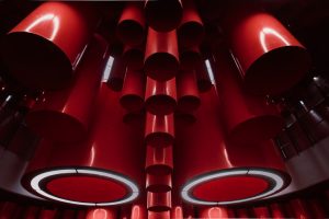 Photo iron cage chandelier