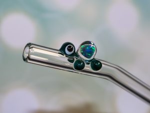 Photo emerald glass pendant