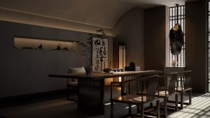 Photo Japandi style pendant lamp